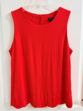 Halogen Red Sleeveless Tank Top